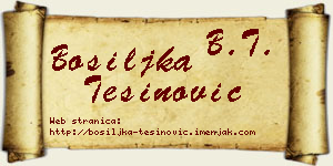 Bosiljka Tešinović vizit kartica